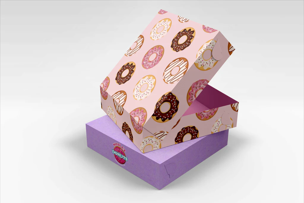 Custom Pink Donut Boxes